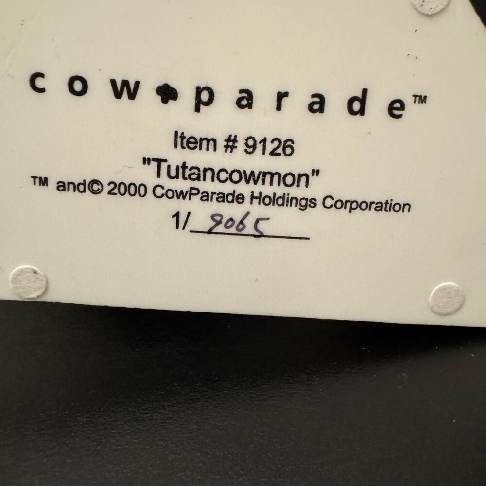 Cow Parade "Tutancowmon" Cow Resin Figurine #9126 Vintage 2000 Limited Edition - Picture 11 of 13